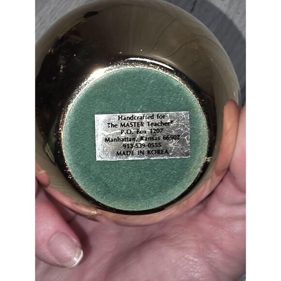 Vintage Solid Brass Apple The Master Teacher Award - Picture 2 of 6